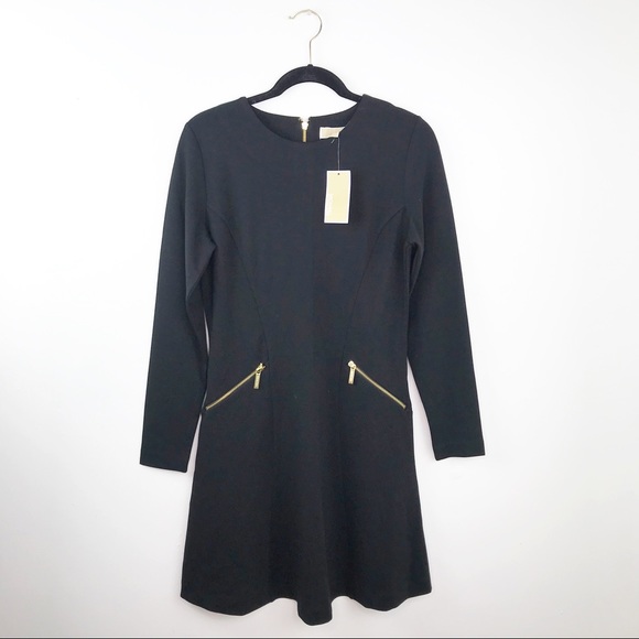 MICHAEL Michael Kors Dresses & Skirts - NWT michael Kors black zipper long sleeve dress
